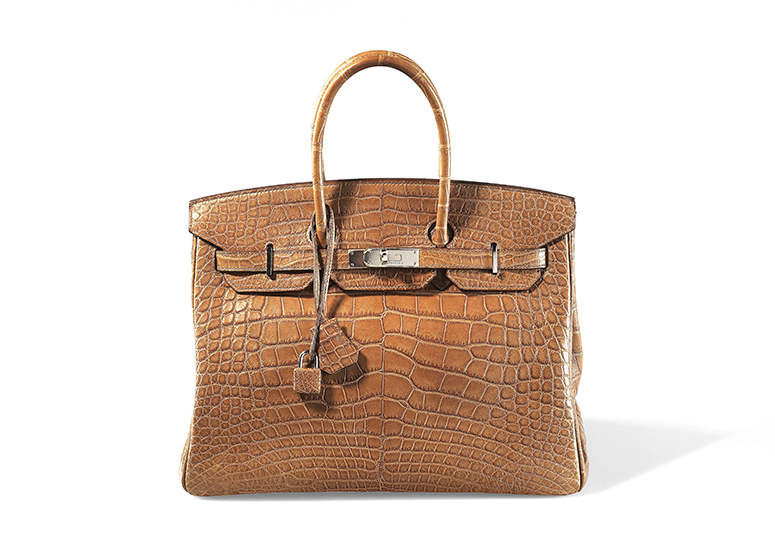 Luxustasche: Hermés Birkin Bag braun