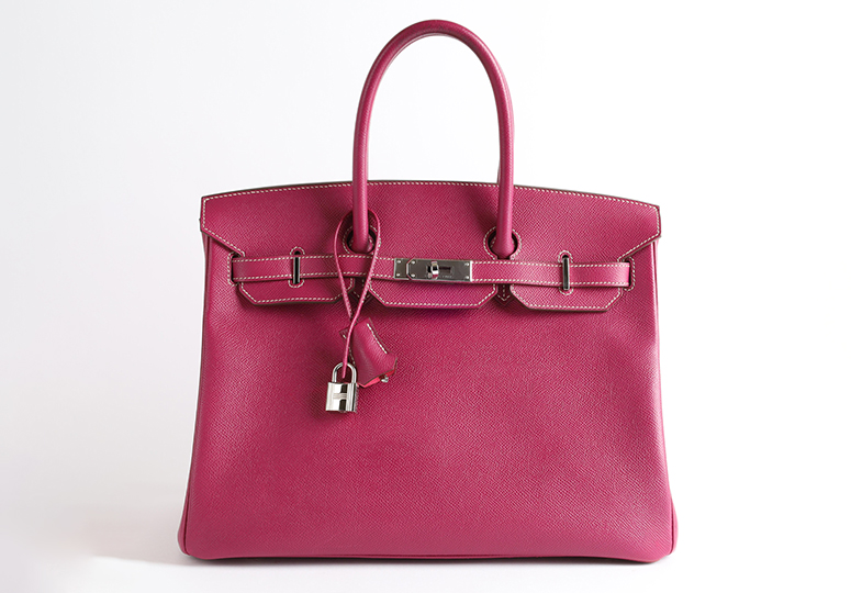 Luxustasche: Hermés Birkin Bag pink